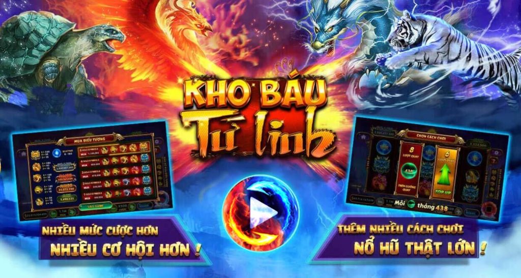 Kho báu tứ linh là một dạng game nổ hũ rất hot